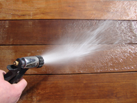 Clean the deck surface and let dry